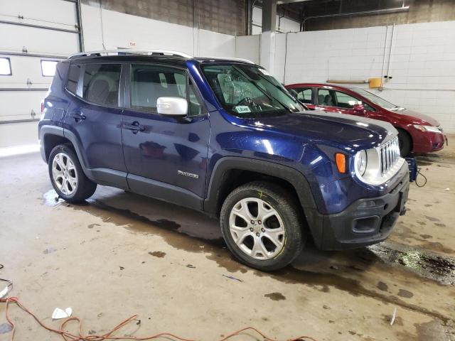 ZACCJBDT5GPE10677 - 2016 JEEP RENEGADE LIMITED BLUE photo 4