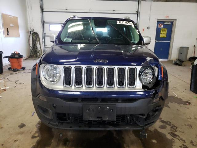 ZACCJBDT5GPE10677 - 2016 JEEP RENEGADE LIMITED BLUE photo 5