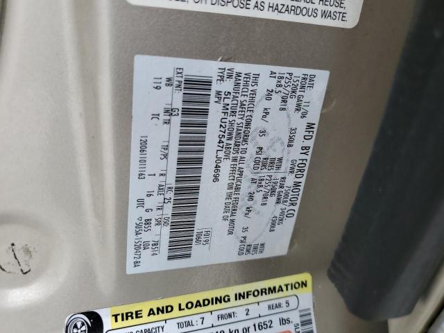 5LMFU27547LJ04696 - 2007 LINCOLN NAVIGATOR 棕色 照片 12