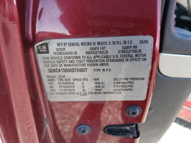 3GNCA13D08S724927 - 2008 CHEVROLET HHR LS 栗色 照片 12