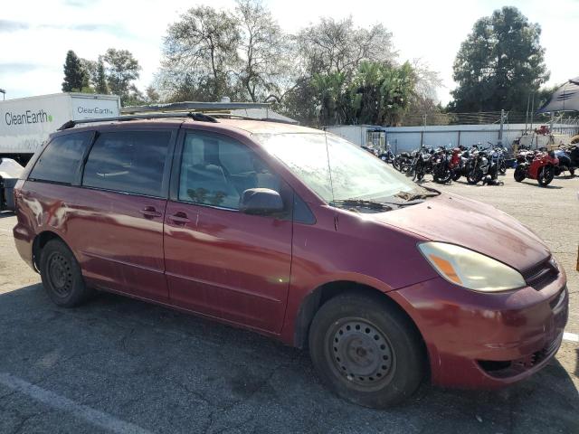 5TDZA23C44S179720 - 2004 TOYOTA SIENNA CE RED photo 4