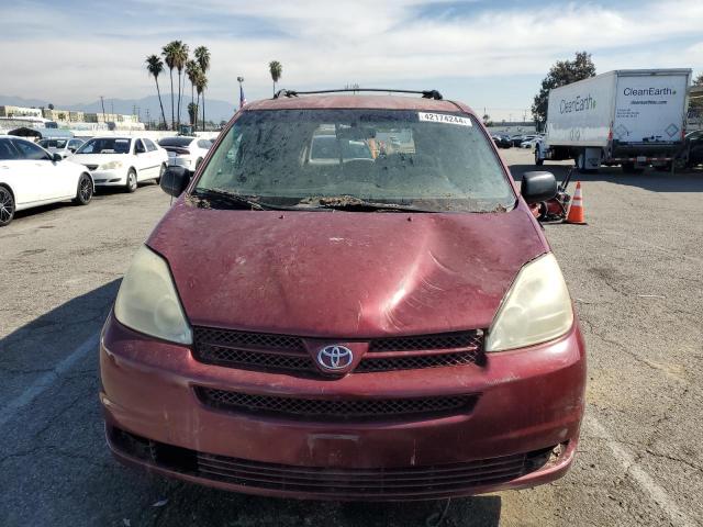 5TDZA23C44S179720 - 2004 TOYOTA SIENNA CE RED photo 5