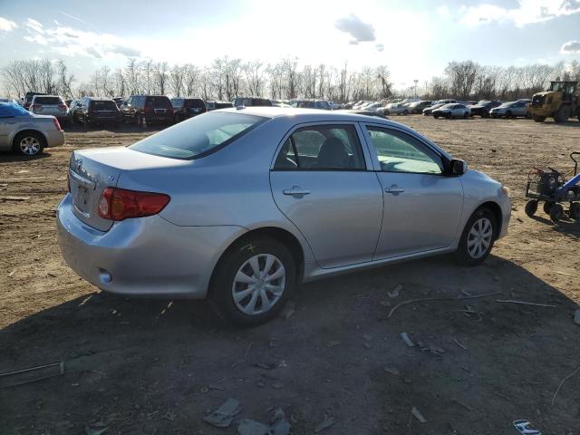 2T1BU4EE7AC342769 - 2010 TOYOTA COROLLA BASE SILVER photo 3