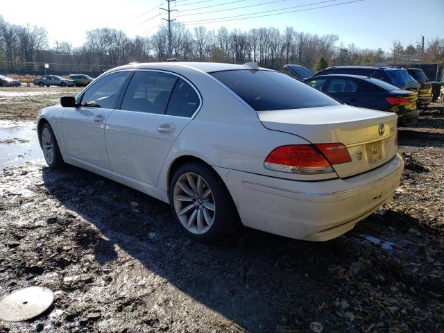 WBAHN83587DT67982 - 2007 BMW 750 WHITE photo 2