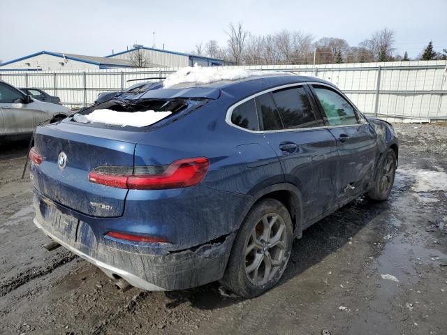 5UX2V1C02LLZ32858 - 2020 BMW X4 XDRIVE30I BLUE photo 3