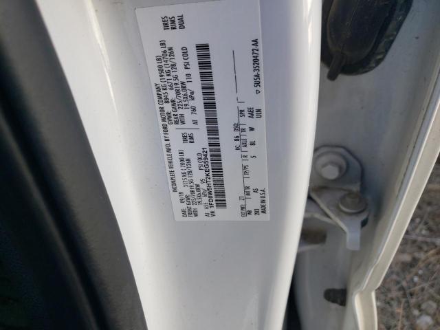 1FD0W5HT2KEG59421 - 2019 FORD F550 SUPER DUTY WHITE photo 12