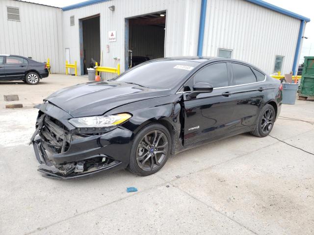 3FA6P0LU2JR116182 - 2018 FORD FUSION SE HYBRID BLACK photo 1