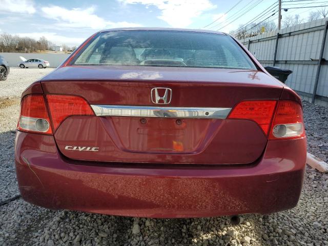 2HGFA1F56AH577288 - 2010 HONDA CIVIC LX MAROON photo 6