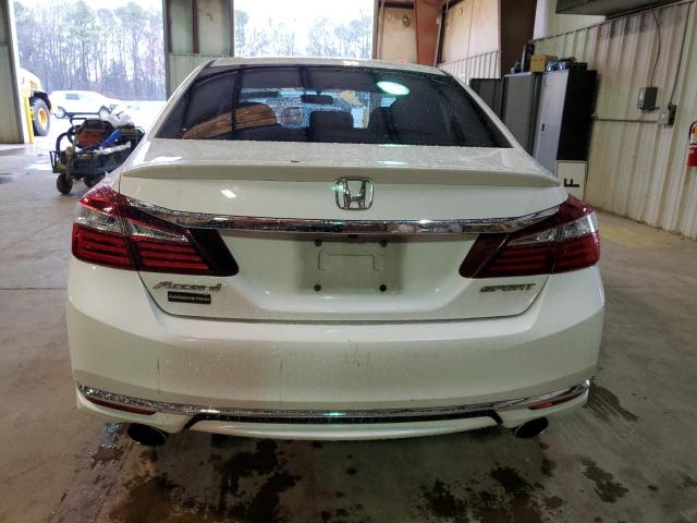 1HGCR2F55GA027444 - 2016 HONDA ACCORD SPORT WHITE photo 6