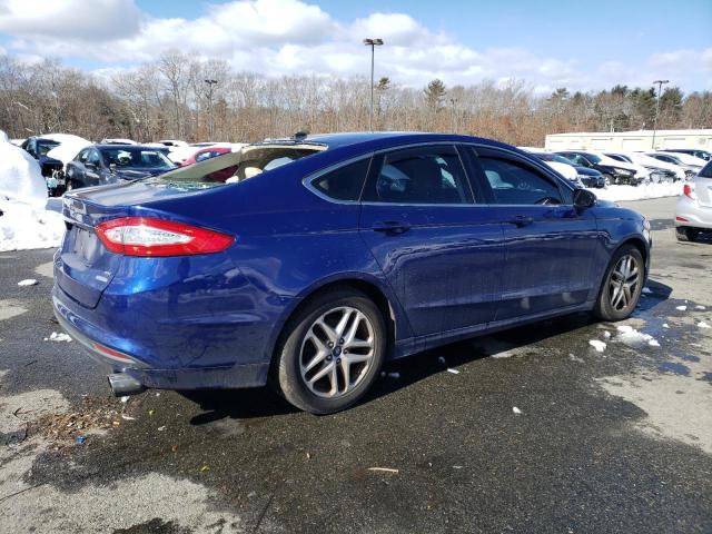 3FA6P0HR8DR376322 - 2013 FORD FUSION SE BLUE photo 3