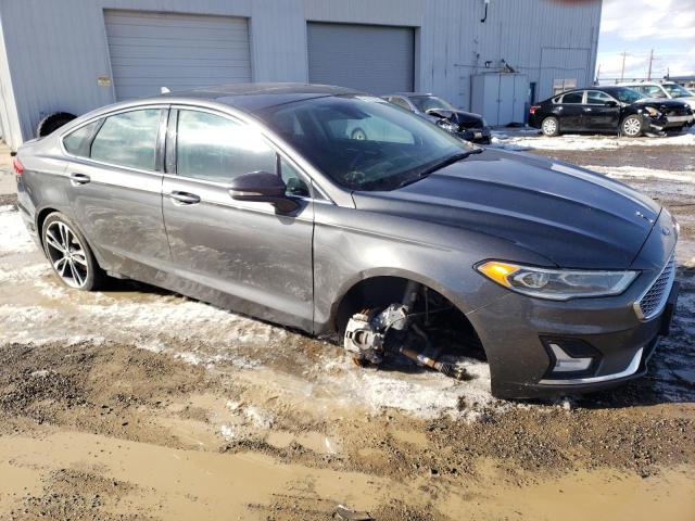 3FA6P0D91KR152909 - 2019 FORD FUSION TITANIUM SILVER photo 4