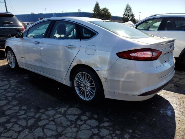 3FA6P0LU4ER163106 - 2014 FORD FUSION SE HYBRID WHITE photo 2