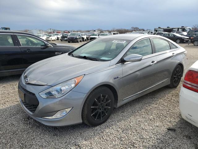 KMHEC4A44FA136992 - 2015 HYUNDAI SONATA HYBRID SILVER photo 1