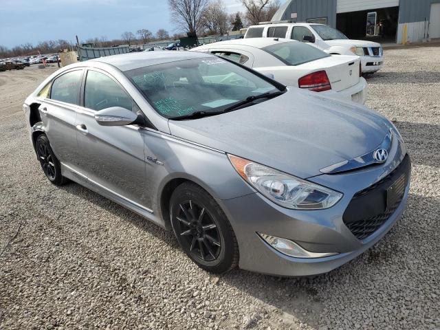 KMHEC4A44FA136992 - 2015 HYUNDAI SONATA HYBRID SILVER photo 4