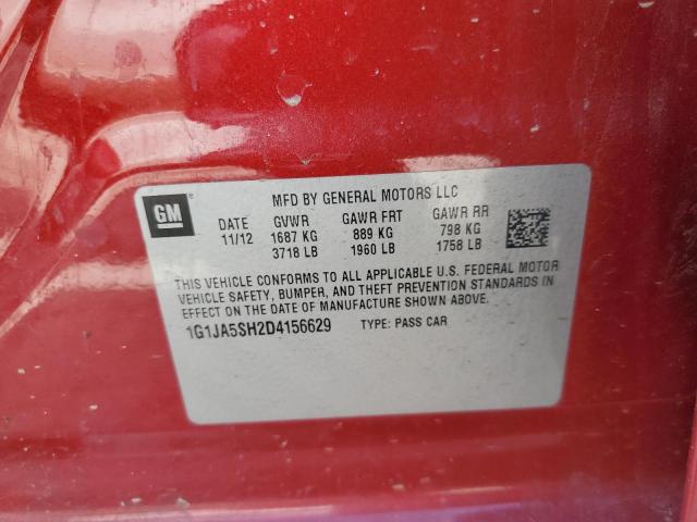 1G1JA5SH2D4156629 - 2013 CHEVROLET SONIC LS 红色 照片 13