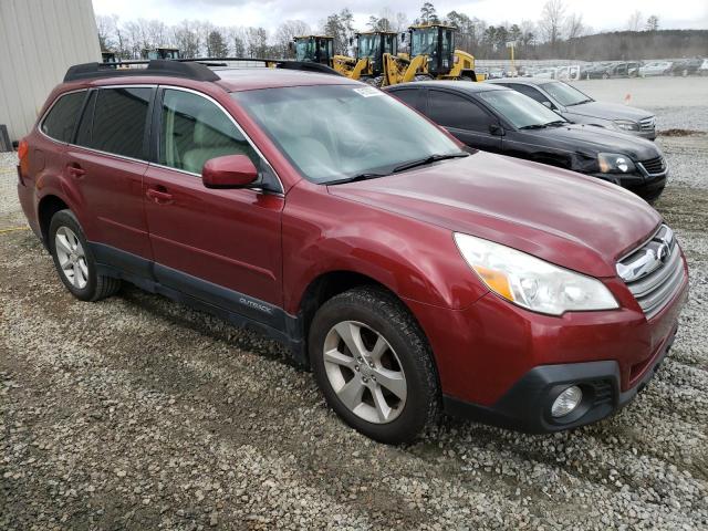 4S4BRCGC7D3316043 - 2013 SUBARU OUTBACK 2.5I PREMIUM MAROON photo 4