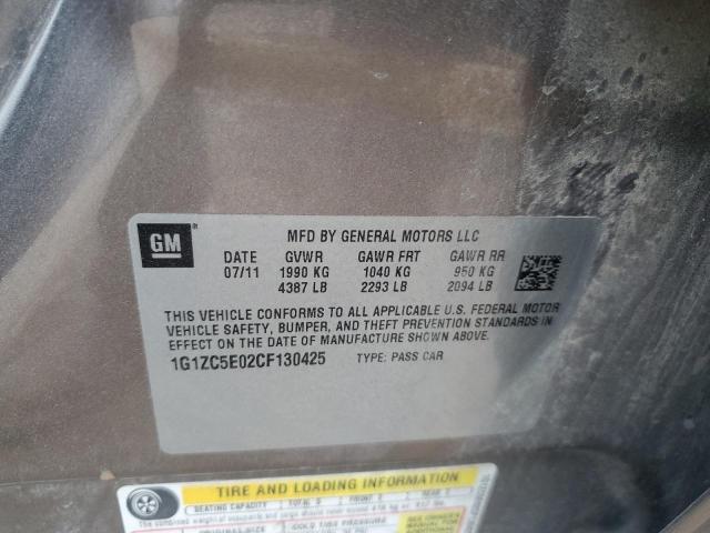 1G1ZC5E02CF130425 - 2012 CHEVROLET MALIBU 1LT თაფლისფერი ფოტო 12