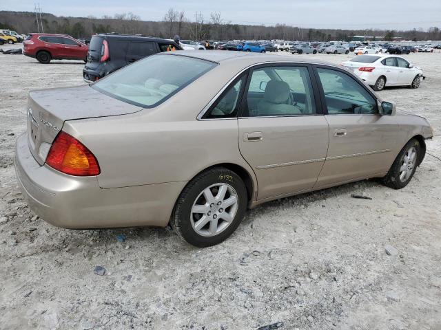 4T1BF28BXYU096583 - 2000 TOYOTA AVALON XL TAN photo 3