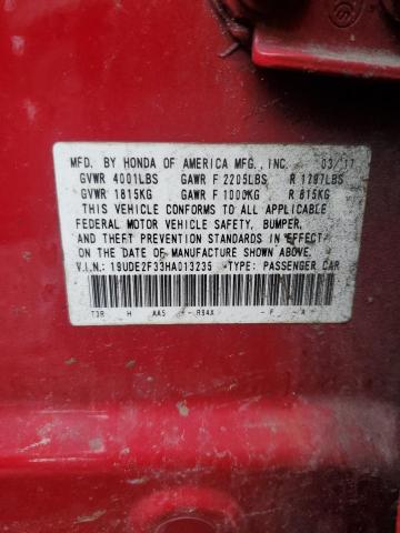 19UDE2F33HA013235 - 2017 ACURA ILX BASE WATCH PLUS RED photo 12