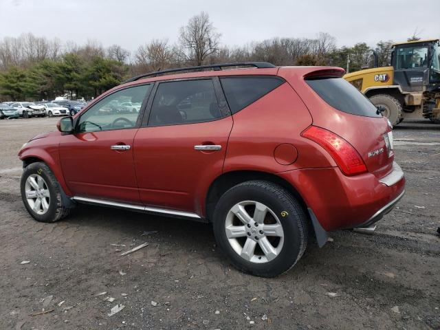 JN8AZ08WX6W547399 - 2006 NISSAN MURANO SL MAROON photo 2