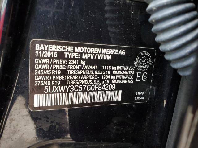 5UXWY3C57G0F84209 - 2016 BMW X3 XDRIVE28D Синій фото 13