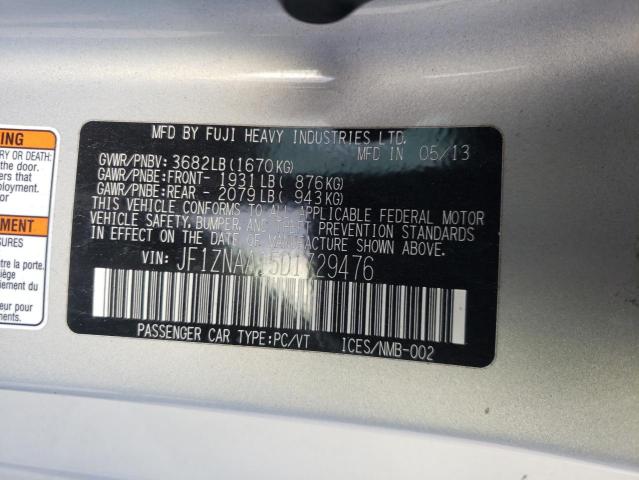 JF1ZNAA15D1729476 - 2013 TOYOTA SCION FR-S GRAY photo 12