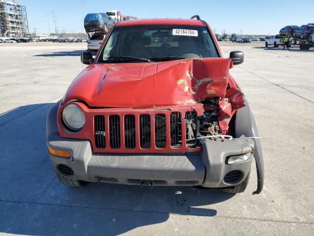 1J4GL48K14W243333 - 2004 JEEP LIBERTY SPORT RED photo 5