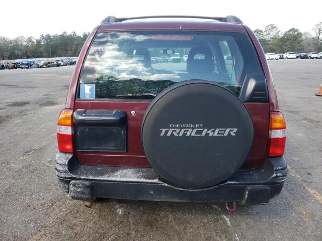 2CNBE13C526927216 - 2002 CHEVROLET TRACKER RED photo 6