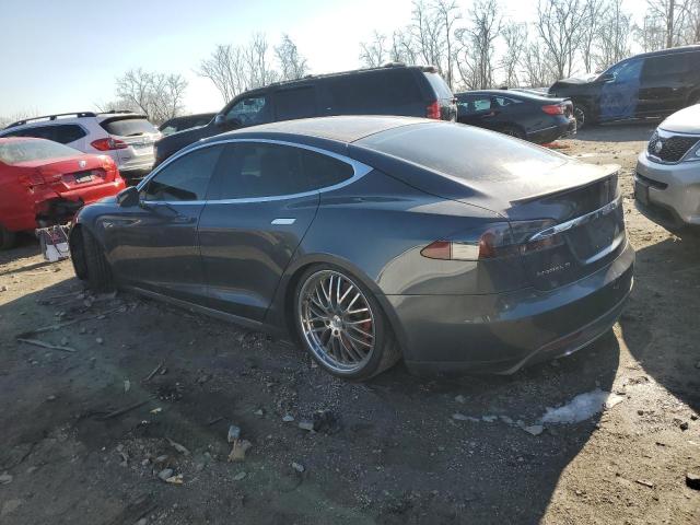 5YJSA1E46FF104221 - 2015 TESLA MODEL S GRAY photo 2