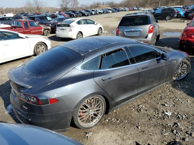 5YJSA1E46FF104221 - 2015 TESLA MODEL S GRAY photo 3