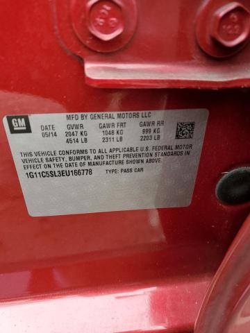 1G11C5SL3EU166778 - 2014 CHEVROLET MALIBU 1LT 红色 照片 12