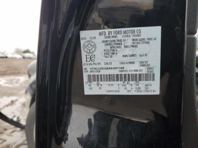 1FMCU0DG8AKA91349 - 2010 FORD ESCAPE XLT BLACK photo 14