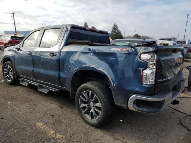 3GCPYJEK6NG106799 - 2022 CHEVROLET SILVERADO K1500 LT-L BLUE photo 2