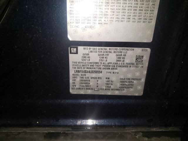 LRBFX4SX4LD208594 - 2020 BUICK ENVISION PREMIUM II BLACK photo 13