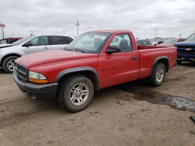 1B7FL16X82S620145 - 2002 DODGE DAKOTA BASE RED photo 1