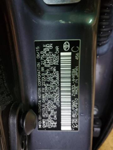 JTDKN3DU3F0458889 - 2015 TOYOTA PRIUS GRAY photo 13