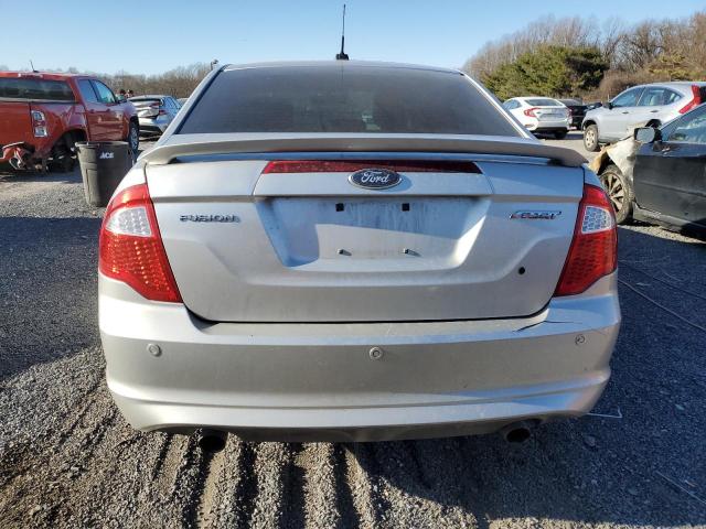 3FAHP0KC7CR251260 - 2012 FORD FUSION SPORT SILVER photo 6