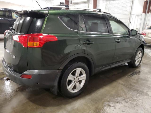 JTMRFREV0D5028081 - 2013 TOYOTA RAV4 XLE GREEN photo 3