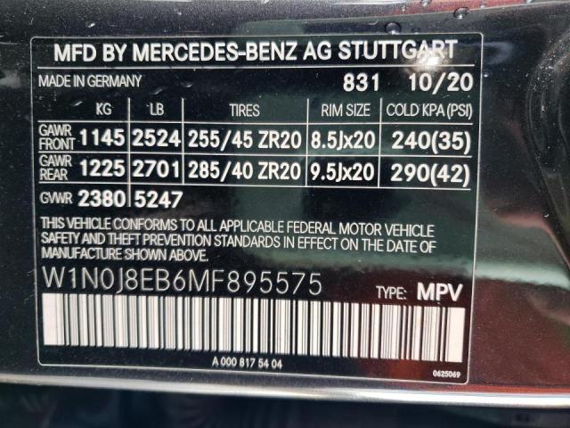 W1N0J8EB6MF895575 - 2021 MERCEDES-BENZ GLC COUPE 300 4MATIC BLACK photo 13