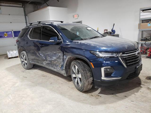 1GNEVHKW8NJ122475 - 2022 CHEVROLET TRAVERSE LT BLUE photo 4