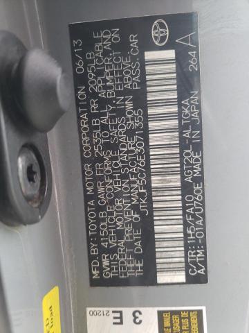 JTKJF5C76E3071355 - 2014 TOYOTA SCION TC 灰色 照片 12