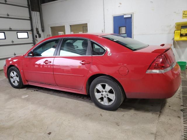 2G1WT57N991268989 - 2009 CHEVROLET IMPALA 1LT RED photo 2