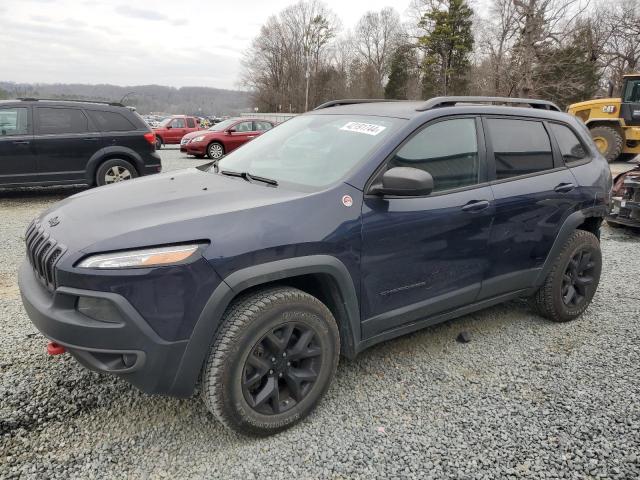 1C4PJMBS5FW667668 - 2015 JEEP CHEROKEE TRAILHAWK BLUE photo 1