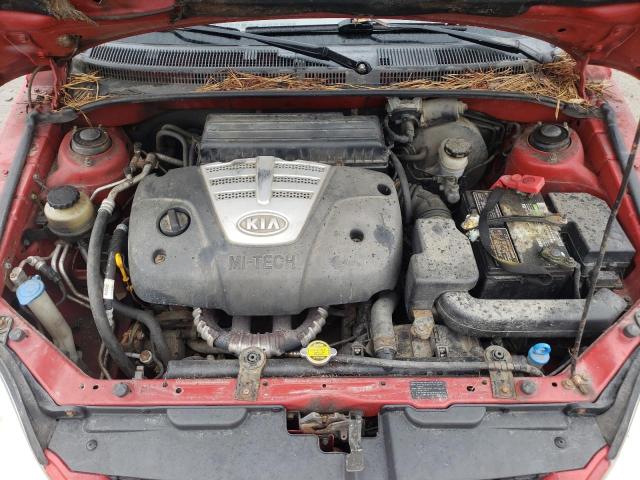 KNADC125656366991 - 2005 KIA RIO RED photo 11