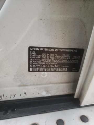 5UXZW0C53CL667143 - 2012 BMW X5 XDRIVE35D Blanco foto 13