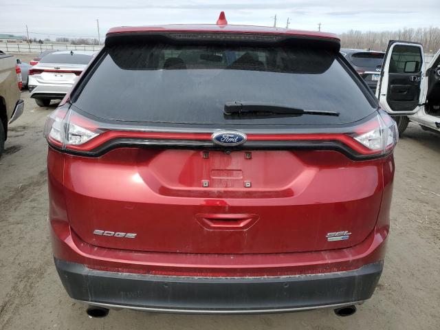 2FMPK4J95HBB94320 - 2017 FORD EDGE SEL RED photo 6