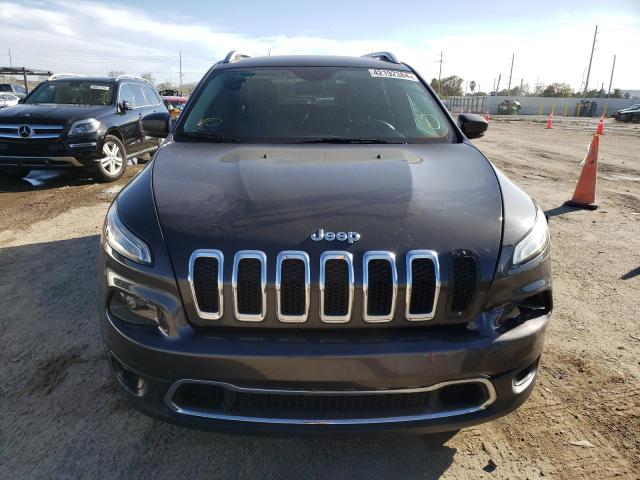 1C4PJLDB0GW158127 - 2016 JEEP CHEROKEE LIMITED GRAY photo 5