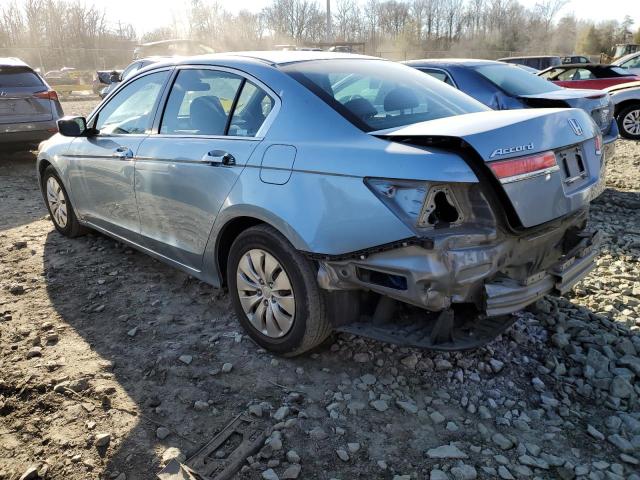 1HGCP2F38CA006599 - 2012 HONDA ACCORD LX BLUE photo 2