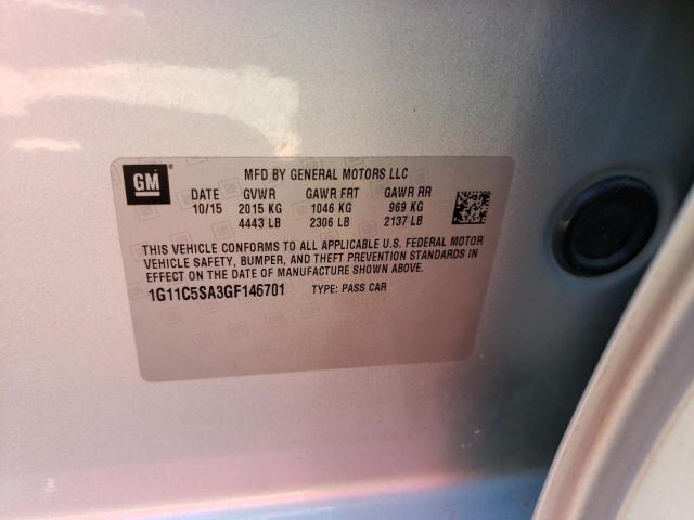 1G11C5SA3GF146701 - 2016 CHEVROLET MALIBU LIM LT 银色 照片 12