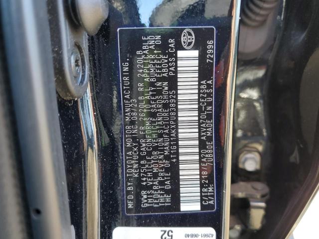 4T1G11AKXPU838925 - 2023 TOYOTA CAMRY SE NIGHT SHADE BLACK photo 12